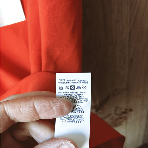 MISSGUIDED Cami Crepe Shift Dress in Orange Size 0 - Picture 8 of 9